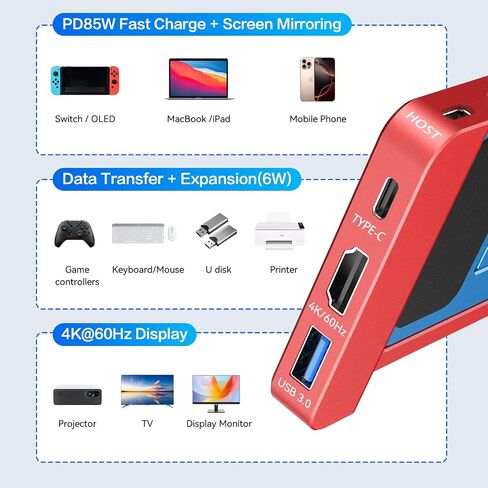 Leinsis Nintendo Switch Docking Station 4K/1080P 30Hz TV Dock in Kuwait