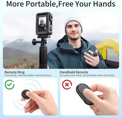 Ring Remote for Insta360/GoPro/DJI, Rechargeable Bluetooth Camera Remote in Kuwait