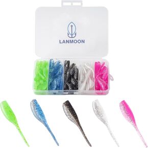 100pcs Crappie Lures Kit, Crappie Jig Heads and Crappie Baits Soft Plastic Fishing Lures for Crappie in Kuwait