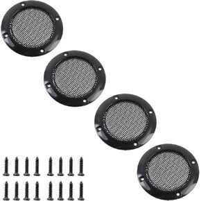 Mcredy 2 Inch Speaker Cover with Metal Mesh, Black ABS Plastic 4 Pcs in Kuwait