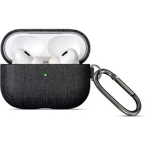 LOPIE Carbon Fiber Style Vegan Leather Case for AirPods Pro 3 - Black in Kuwait