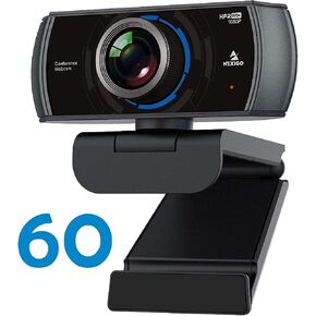 NexiGo N980P 1080P 60FPS Webcam with Microphone, HD USB Computer Camera, Built-in Dual Noise Reduction Mics, 120 Degrees Wide-Angle for Zoom/Skype/FaceTime/Teams, PC Mac Desktop (Renewed) in Kuwait