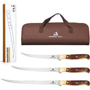 DRAGON RIOT Fillet Knife Set, Japanese Stainless Steel, Ergonomic Handle in Kuwait