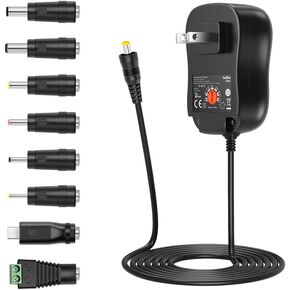 Belker 45W Universal 5V 6V 7.5V 9V 12V 13.5V 15V AC Adapter with USB C tip in Saudi Arabia