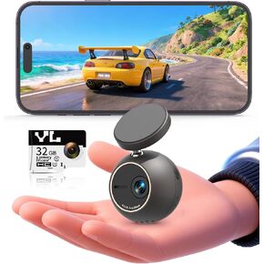 KAWA Dash Cam 2K, Mini Spherical with Voice Control & WiFi Car Camera in Kuwait