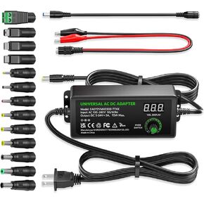 Powseed Universal Power Supply Variable 3V~24V 3A 72W Multi Voltage Adapter in Kuwait