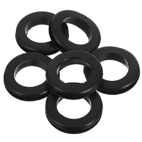 ibasenice 6pcs Rubber Cable Grommets for Electrical Wire Protection with Throughhole Design and Easy Installation, Black Rubber Grommet Plugs for Wiring and Cable Management in Saudi Arabia