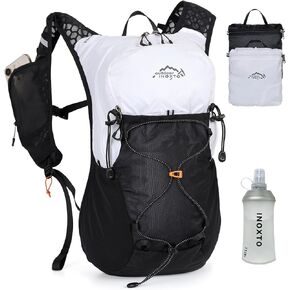 IX INOXTO 15L Small Hiking Backpack Lightweight Foldable Packable Backpack Waterproof Travel Camping Daypack for Men Women (Black) in Kuwait