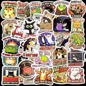 210 PCS Holographic Funny Stickers for Adults, Sarcastic Memes Humor Pack in Kuwait