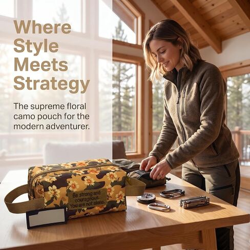 GuRK 2-Pack Floral Camo Ammo Pouch for Women,600D Durable Loose Ammo Storage Bag,Range Ammo Organizer for Shooting Accessories,Portable Ammo Bags for Shooting Range in Saudi Arabia