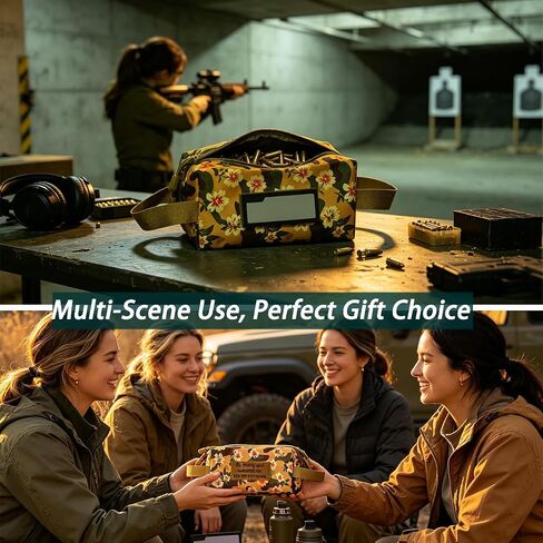 GuRK 2-Pack Floral Camo Ammo Pouch for Women,600D Durable Loose Ammo Storage Bag,Range Ammo Organizer for Shooting Accessories,Portable Ammo Bags for Shooting Range in Saudi Arabia