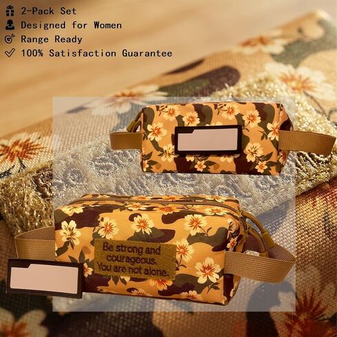 GuRK 2-Pack Floral Camo Ammo Pouch for Women,600D Durable Loose Ammo Storage Bag,Range Ammo Organizer for Shooting Accessories,Portable Ammo Bags for Shooting Range in Saudi Arabia