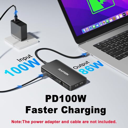 USB C Docking Station 3 Monitors, 9 in 1 USBC Dock with 2 HDMI, DisplayPort in Kuwait