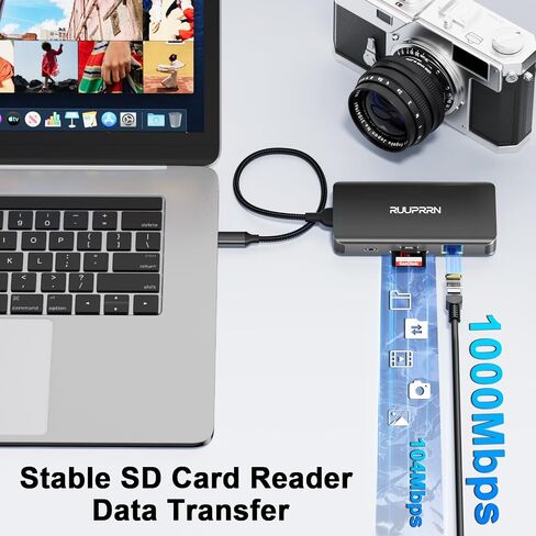 USB C Docking Station 3 Monitors, 9 in 1 USBC Dock with 2 HDMI, DisplayPort in Kuwait