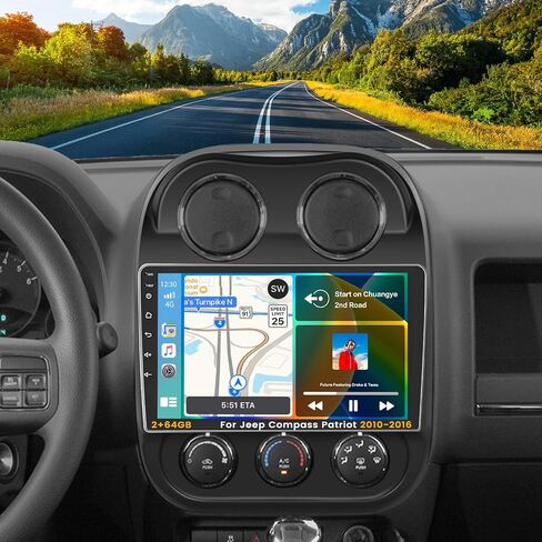 Car Stereo for Jeep Compass Patriot 2010-2016 Wireless CarPlay Android Auto in Kuwait