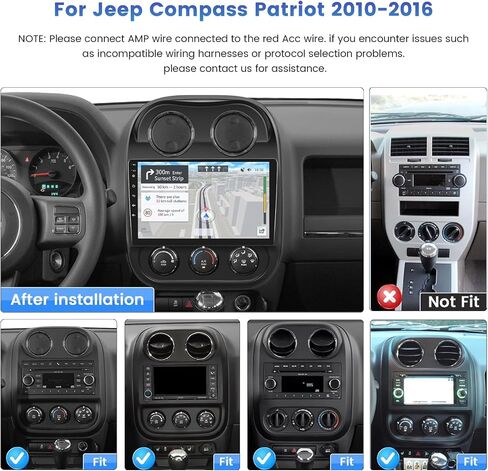 Car Stereo for Jeep Compass Patriot 2010-2016 Wireless CarPlay Android Auto in Kuwait
