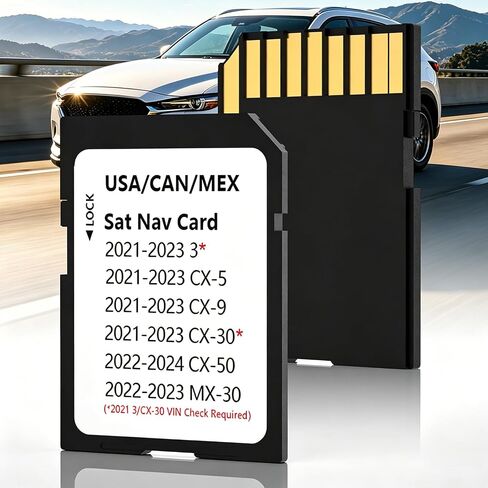 Navigation SD Card for Mazda - Compatible with Mazda CX-5(2021-23), CX-30(2021-23), 3 (2021-23), CX-9(2021-23), CX-50(2022-24), MX-30(2022-23) | Model TD2K66EZ1B | GPS Map Update for USA/CAN/MEX in Kuwait
