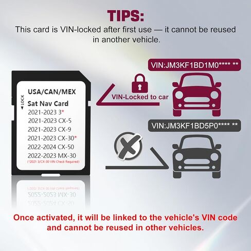 Navigation SD Card for Mazda - Compatible with Mazda CX-5(2021-23), CX-30(2021-23), 3 (2021-23), CX-9(2021-23), CX-50(2022-24), MX-30(2022-23) | Model TD2K66EZ1B | GPS Map Update for USA/CAN/MEX in Kuwait
