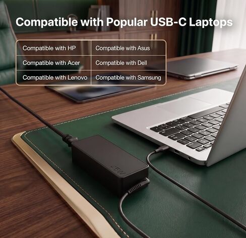 45W USB C Laptop Charger for HP Lenovo Dell Acer, Universal Power Adapter in Kuwait