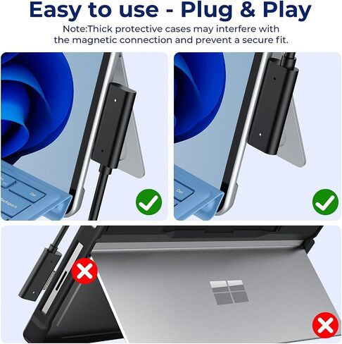 Surface Pro Docking Station, Triple Display Dual 4K HDMI VGA, 12-in-1 Dock in Kuwait