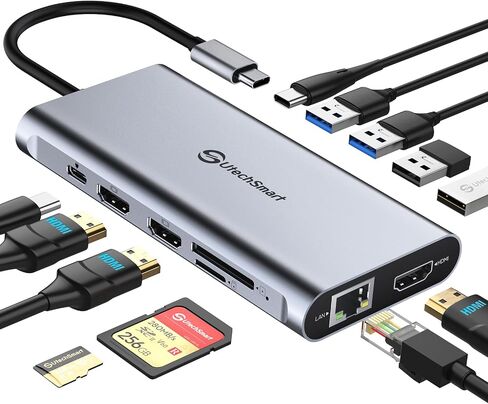 UtechSmart USB C Hub, 12 in 1 USB C Laptop Adapter in Kuwait
