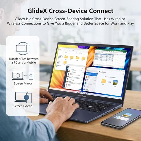 ASUS Vivobook Core i9-13900H Laptop, 15.6" FHD Display, PCONLINE Customized 16GB/32GB/48GB RAM, 1TB/2TB SSD, Physical Webcam Shield, Backlit & Numeric Keyboard, FP Reader, Wi-Fi 6, Windows11 Pro, Blue in Kuwait