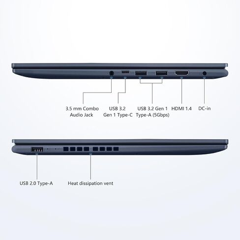 ASUS Vivobook Core i9-13900H Laptop, 15.6" FHD Display, PCONLINE Customized 16GB/32GB/48GB RAM, 1TB/2TB SSD, Physical Webcam Shield, Backlit & Numeric Keyboard, FP Reader, Wi-Fi 6, Windows11 Pro, Blue in Kuwait