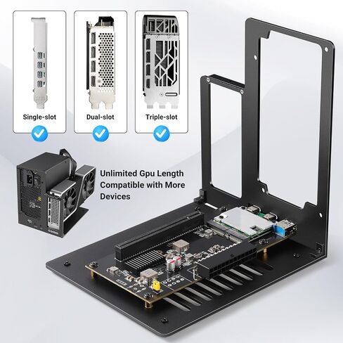 ORARA External eGPU Dock Station, eGPU Enclosure Compatible with Thunderbolt 3/4/USB4 40Gbps Graphics Card Dock Compatible with NVIDIA/AMD PCIe, PD 85W, Daisy Chain, ATX Power Supply Support (Black) in Saudi Arabia