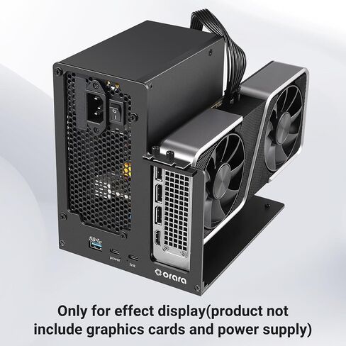 ORARA External eGPU Dock Station, eGPU Enclosure Compatible with Thunderbolt 3/4/USB4 40Gbps Graphics Card Dock Compatible with NVIDIA/AMD PCIe, PD 85W, Daisy Chain, ATX Power Supply Support (Black) in Saudi Arabia