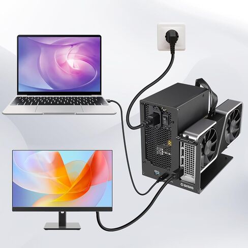ORARA External eGPU Dock Station, eGPU Enclosure Compatible with Thunderbolt 3/4/USB4 40Gbps Graphics Card Dock Compatible with NVIDIA/AMD PCIe, PD 85W, Daisy Chain, ATX Power Supply Support (Black) in Saudi Arabia