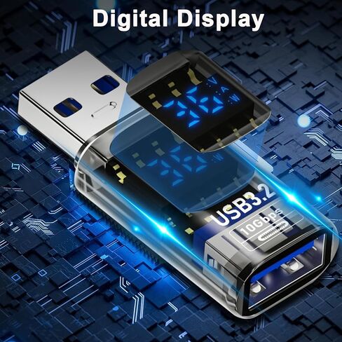 USB to USB3.2 Adapter,10Gbps Converter with LED Voltage Display (2Pack) in Kuwait
