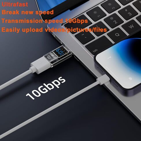 USB to USB3.2 Adapter,10Gbps Converter with LED Voltage Display (2Pack) in Kuwait