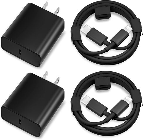 iPhone Charger Fast Charging,[MFi Certified] 2Pack 20W Type C Fast Charger Block with [10FT&6FT] USB C to Lightning Cable Compatible for iPhone 14/13/12/11 Pro Max/Xs Max/XR/X,iPad in Kuwait