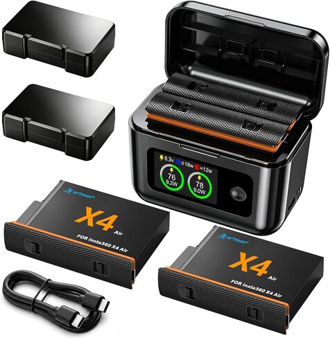 Artman 20W Dual Fast Charger with 2 Pack 2100mAh 360 X4 Air Batteries in Saudi Arabia