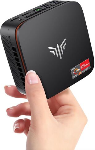 KAMRUI P1 Mini PC AMD Ryzen 3300U (4C/4T, up to 3.5GHz), Mini Desktop Computer 16GB RAM 256GB M.2 SSD, 4K Triple Display/LAN/WiFi/BT/USB3.2 Type-C/HDMI 2.0/DP 1.4 Mini Computer for Home Office in Kuwait