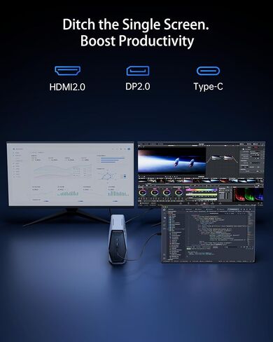 Mini PC AMD Ryzen 7 8745HS, 16GB DDR5 RAM 1TB SSD, Triple 4K Displays in Saudi Arabia