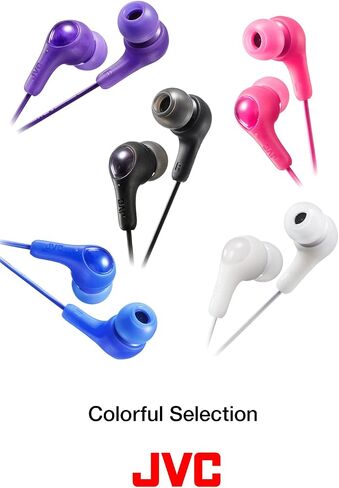 JVC Gumy in Ear Earbud Headphones, Powerful Sound, Comfortable and Secure Fit, Silicone Ear Pieces S/M/L - HAFX7W White in Kuwait