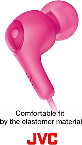 JVC Gumy in Ear Earbud Headphones, Powerful Sound, Comfortable and Secure Fit, Silicone Ear Pieces S/M/L - HAFX7W White in Kuwait
