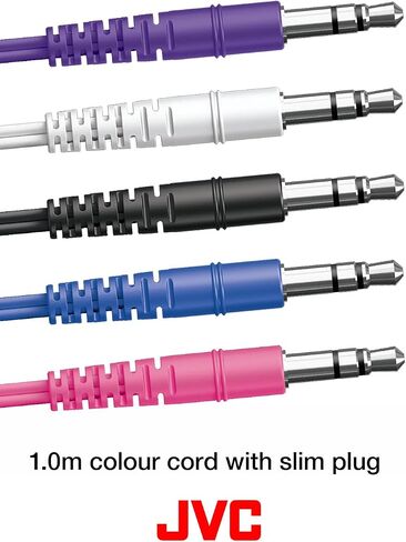 JVC Gumy in Ear Earbud Headphones, Powerful Sound, Comfortable and Secure Fit, Silicone Ear Pieces S/M/L - HAFX7W White in Kuwait