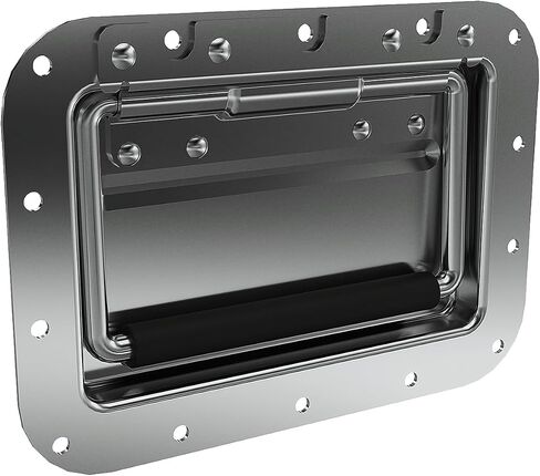 TCH Hardware 4 Pack Large Spring Loaded Steel Recessed Handle Zinc with Padded Grip - Case Chest Box Cabinet Speaker in Saudi Arabia