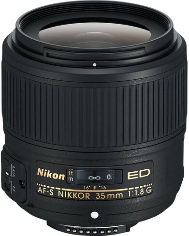 Nikon AF-S NIKKOR 35mm f/1.8G ED Fixed Zoom Lens with Auto Focus for Nikon DSLR Cameras Black in Kuwait