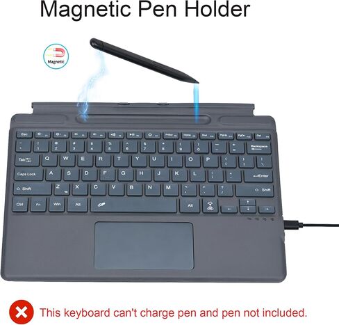 mobee Type Cover for Microsoft Surface Pro 13 inch, Compatible with Surface Pro 11/10 / 9/8 / X, Slim Keyboard with Trackpad Mouse, Backlit & Pen Holder in Kuwait