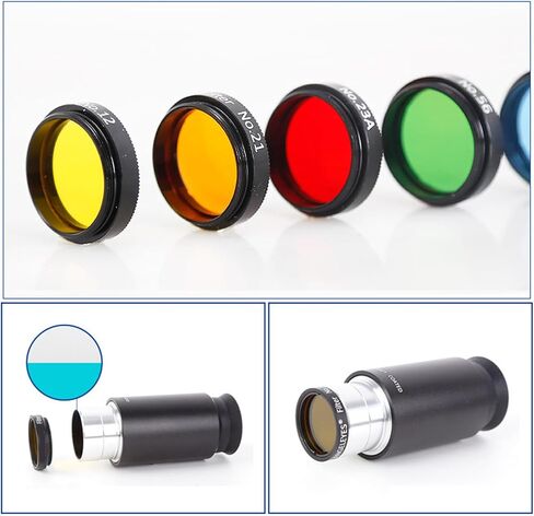 Professional Opticals Glass Filter 6 Color Varieties for Astronomy Enthusiasts Light Transmission Durability Scratch Filter in Kuwait