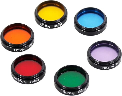 Professional Opticals Glass Filter 6 Color Varieties for Astronomy Enthusiasts Light Transmission Durability Scratch Filter in Kuwait