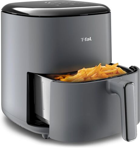 T-fal Easy Fry Max 5.3 qt Digital Air Fryer: 10 Versatile Cooking Programs, Intuitive Touchscreen, Dishwasher-Safe Basket, Fast and Healthy Cooking for Crispy Delicious Results, Grey in Kuwait