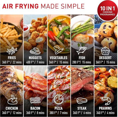 T-fal Easy Fry Max 5.3 qt Digital Air Fryer: 10 Versatile Cooking Programs, Intuitive Touchscreen, Dishwasher-Safe Basket, Fast and Healthy Cooking for Crispy Delicious Results, Grey in Kuwait