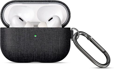 LOPIE Carbon Fiber Style Vegan Leather Case for AirPods Pro 3 - Black in Kuwait