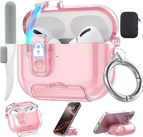 Clear Drop Protection Cover for AirPods Pro 3 Case with Magnetic Lock,White in Kuwait