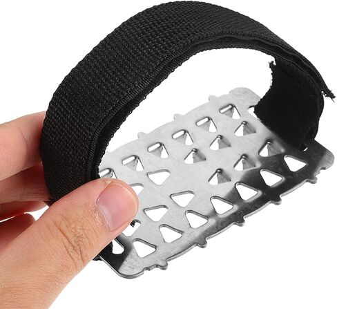 Climbing Ice Grippers Shoe Crampons with 26 Small Steel Spikes, Mountaineering Snow Traction Cleats for Hiking and Ice Walking, Non-Slip Outdoor Shoe Grippers for Winter in Kuwait