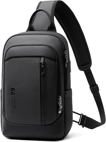Crossbody Sling Chest Shoulder Bag for Men Women with USB Charging Port in Kuwait